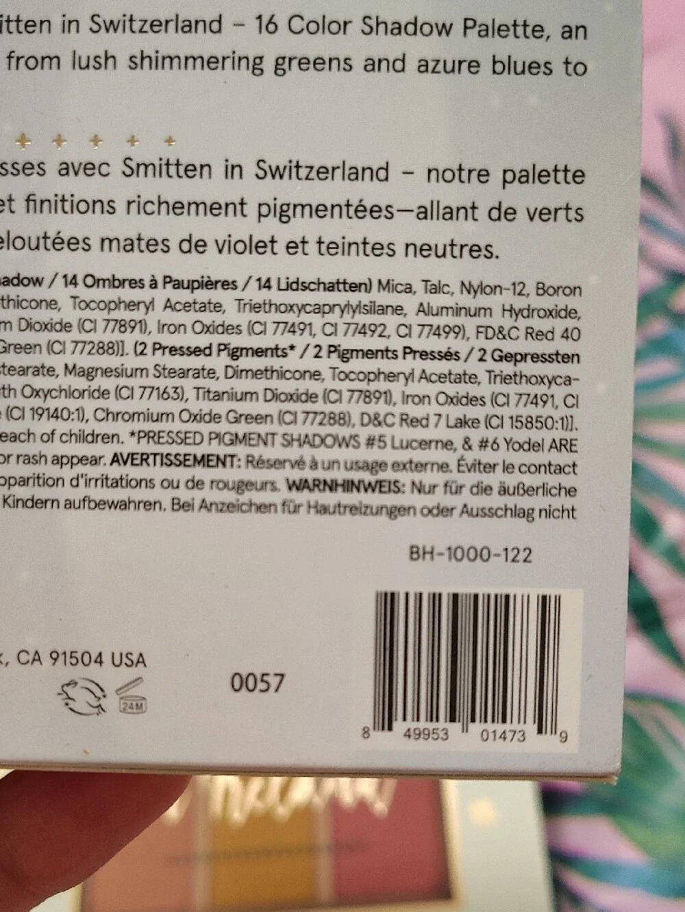 BH Cosmetics Smitten in Switzerland 16-Color Eyeshadow Palette